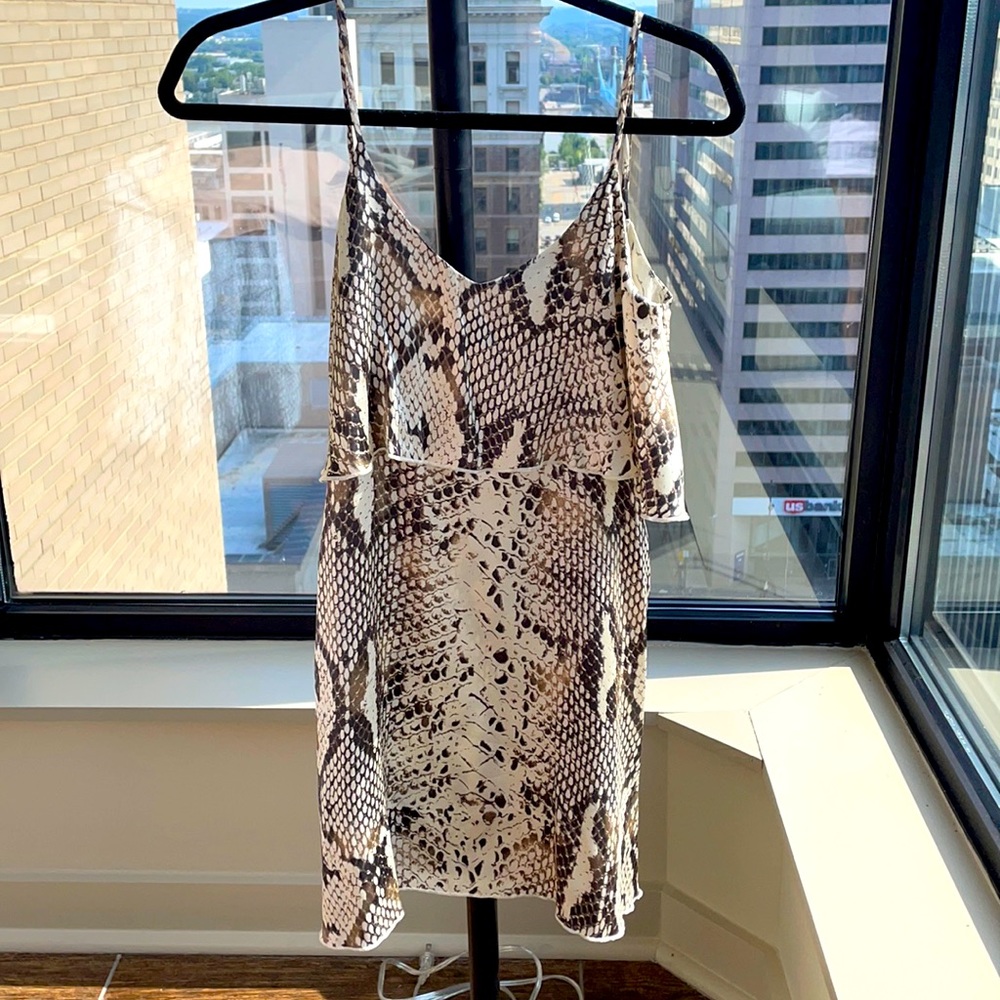Blu Moon Silk Snakeskin Dress - Size 1